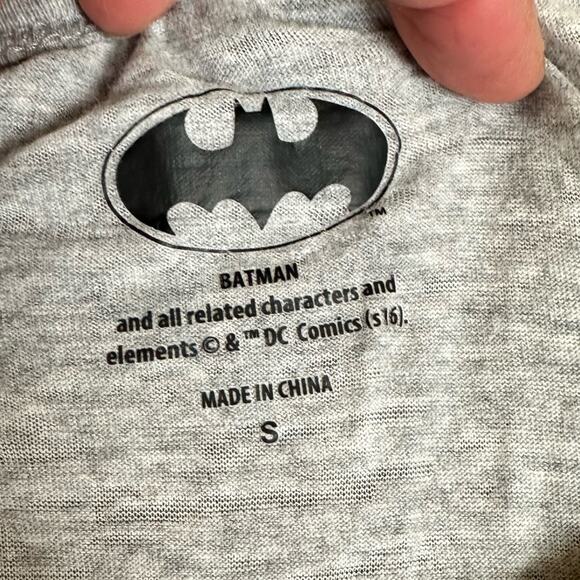 Batman DC Comics Pajamas Size Small Gray Black - Picture 3 of 6